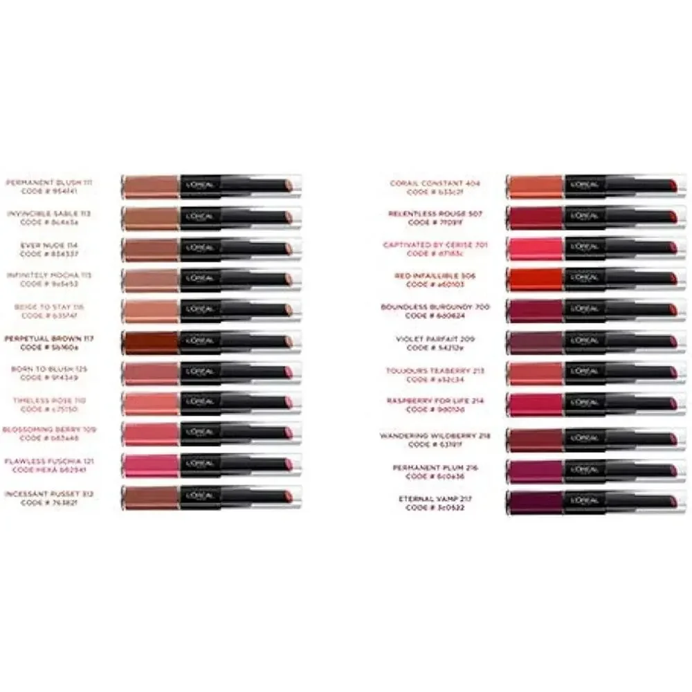 L'Oreal Paris Infallible Pro-Last 2 Step Lipstick Raisin Revival 215 1 fl. oz.